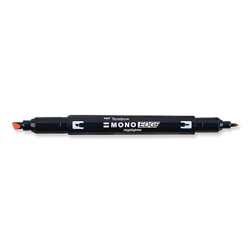 Tombow Edge Highlighters, Red Ink, Chisel/Bullet Tip, Red Barrel, 10/Box (56412)