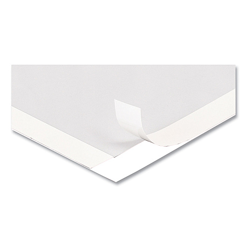 Deflecto Self Adhesive Sign Holders, 8.5 x 11 Insert, Clear with White Border, 2/Pack (68776W)