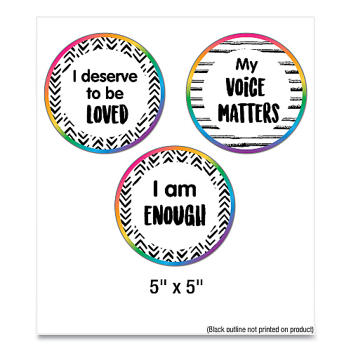 Carson-Dellosa Motivational Bulletin Board Sets, Affirmation Station, 13.8" x 16", Multicolor, 32/Set (110569)