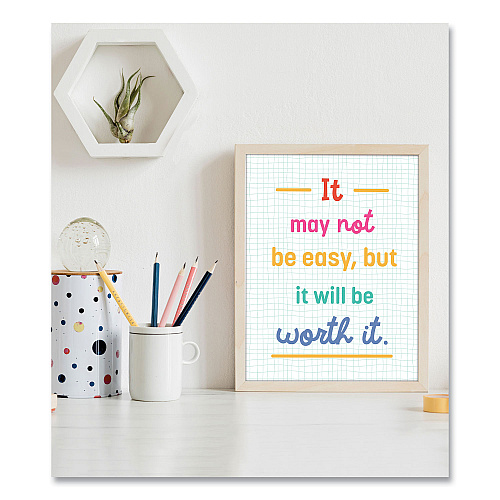 Carson-Dellosa Mini Posters, Growth Mindset Quotes, 8.5 x 11, 12/Set (106009)