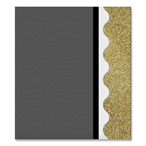 Carson-Dellosa Scalloped Borders, 2.25" x 3 ft, Gold Glitter, 13/Pack (108319)