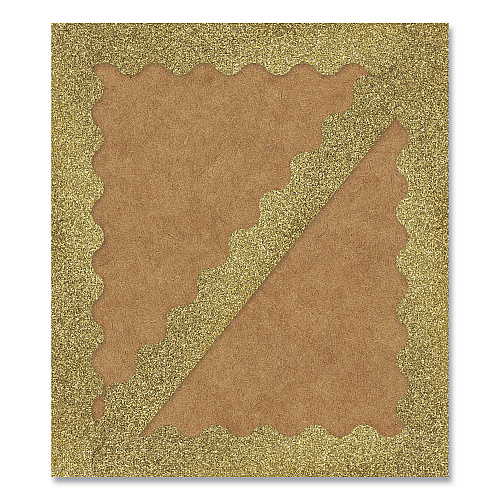 Carson-Dellosa Scalloped Borders, 2.25" x 3 ft, Gold Glitter, 13/Pack (108319)