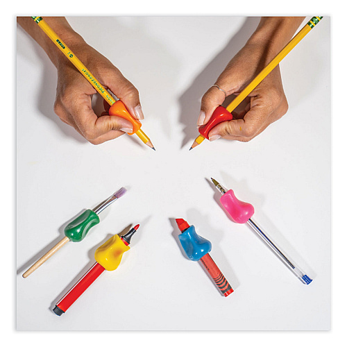 The Pencil Grip Original Grip, 2.1" Long, Assorted Colors, 6/Pack (11106)