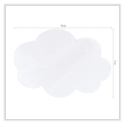 Pacon Self Stick Dry Erase Clouds, 7 x 10, White Surface, 10/Pack (9014)