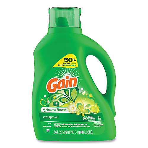 Liquid Laundry Detergent, Gain Original Scent, 88 oz Pour Bottle, 4/Carton (09210)
