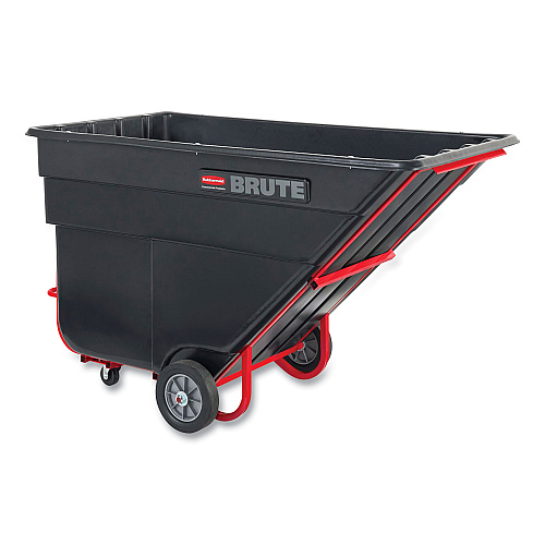 Rubbermaid Commercial BRUTE Rotomolded Tilt Truck, 303 gal, 1,200 lb Capacity, Plastic, Black (1025BLA)