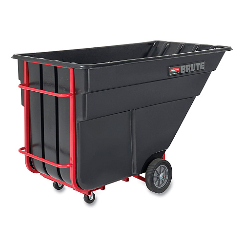 Rubbermaid Commercial BRUTE Rotomolded Tilt Truck, 303 gal, 1,200 lb Capacity, Plastic, Black (1025BLA)