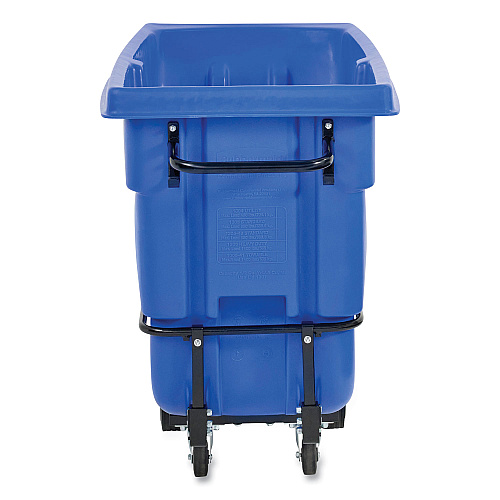 Rubbermaid Commercial BRUTE Rotomolded Recycling Tilt Truck, 1 cu yd, 1,250 lb Capacity, Plastic/Steel Frame, Blue (2089826)