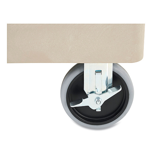 Rubbermaid Commercial BRUTE Heavy-Duty Utility Cart with Lipped Shelves, Plastic, 2 Shelves, 500 lb Capacity, 25.9" x 45.2" x 32.2", Beige (452088BG)