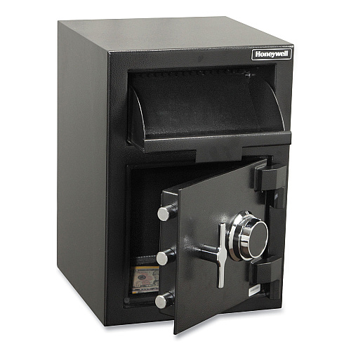 Honeywell Steel Depository Safe with Combo Lock, 14 x 14.2 x 20, 1.06 cu ft, Black (5911)