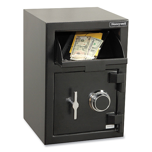 Honeywell Steel Depository Safe with Combo Lock, 14 x 14.2 x 20, 1.06 cu ft, Black (5911)