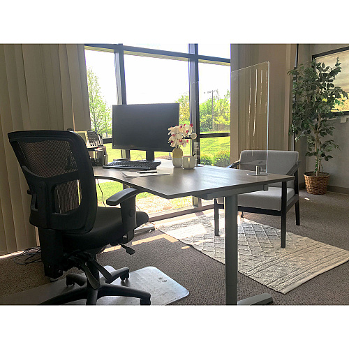 Ghent Desktop Free Standing Acrylic Protection Screen, 59 x 5 x 24, Frost (DPSF2459F)