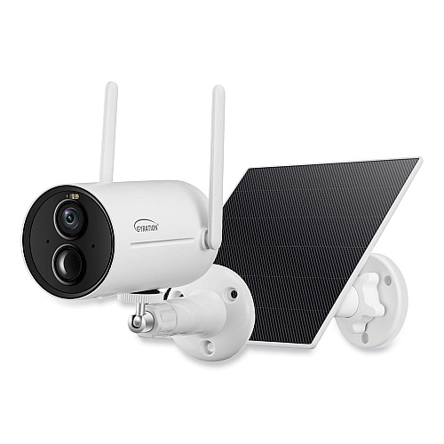 Gyration Cyberview 3010 3MP Smart Wifi Bullet Camera with Solar Panel, 2304 x 1296 Pixels (CYBRVIEW3010)