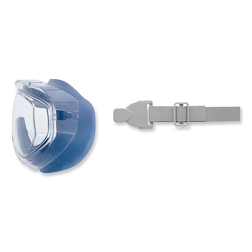 Uvex Flex Seal OTG Goggles, Clear HydroShield Anti-Fog/Anti-Scratch Lens, Clear/Navy/Gray Frame (S3400HS)