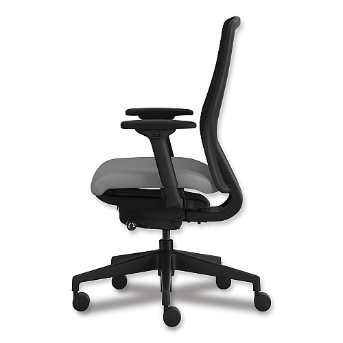 HON Nucleus Series Recharge Task Chair, 16.63 to 21.13 Seat Height, Frost Seat, Black Back, Black Base (NR12SAMC22BT)