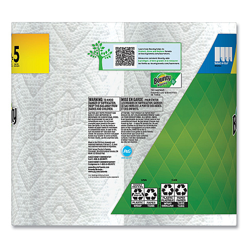 Bounty&reg; Kitchen Paper Towels, 2-Ply, 113 Sheet, 8 Rolls (08362)