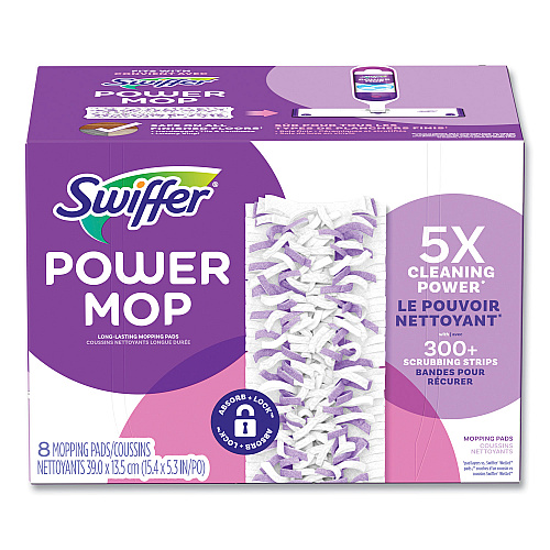Swiffer PowerMop Mopping Pads, 15.4 x 5.3, 8/Box, 2 Boxes/Carton (08189)