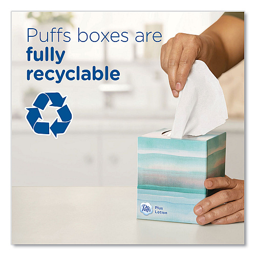 Puffs Ultra Soft Facial Tissue, 2-Ply, White, 124 Sheets/Box, 6 Boxes/Pack, 4 Packs/Carton (35554)