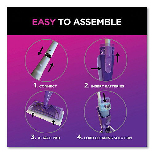 Swiffer WetJet Mop Starter Kit with 10 Pads and 1 Cleaner, 11.3 x 5.4 Head, Silver Handle (49886)