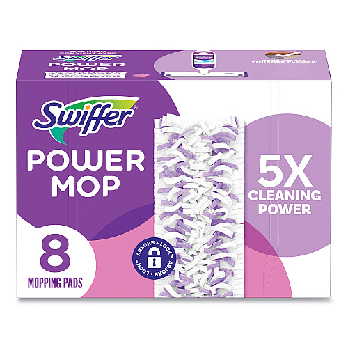 Swiffer PowerMop Mopping Pads, 15.4 x 5.3, 8/Box, 2 Boxes/Carton (08189)