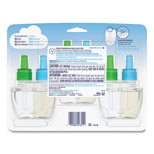Febreze PLUG Air Freshener Refills, Gain Original, 2.63 oz, 3 Pack, 3 Packs/Carton (54341)