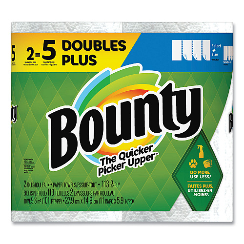Bounty&reg; Kitchen Paper Towels, 2-Ply, 113 Sheet, 8 Rolls (08362)