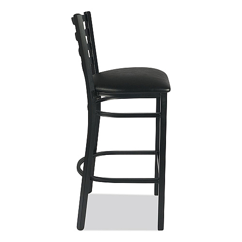 JMC Furniture White Horse Series Barstools, Supports Up to 300 lb, 29.5" Seat Height, Black Seat/Back, Black Frame (WHBSBLK)