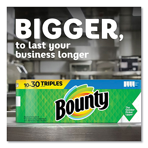 Bounty Select-a-Size Kitchen Roll Paper Towels, 2-Ply, White, 6 x 11, 135 Sheets/Roll, 8 Triple Rolls/Carton (05661)
