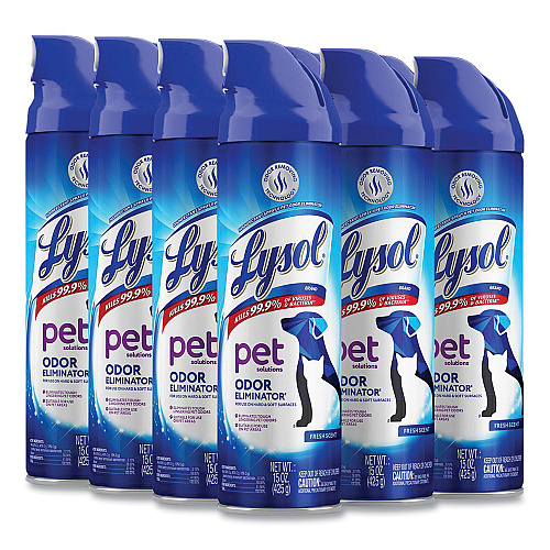 Lysol&reg; Disinfectant Spray II Pet Odor Eliminator, Fresh, 15 oz Aerosol Spray, 12/Carton (99804CT)