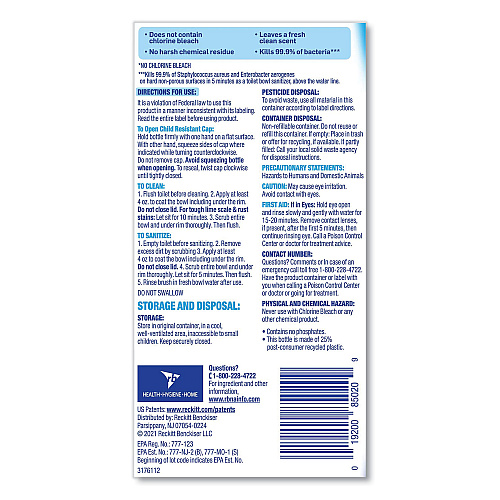 Lysol&reg; Toilet Bowl Cleaner w/Hydrogen Peroxide, 24 oz. Bottle (98011EA)