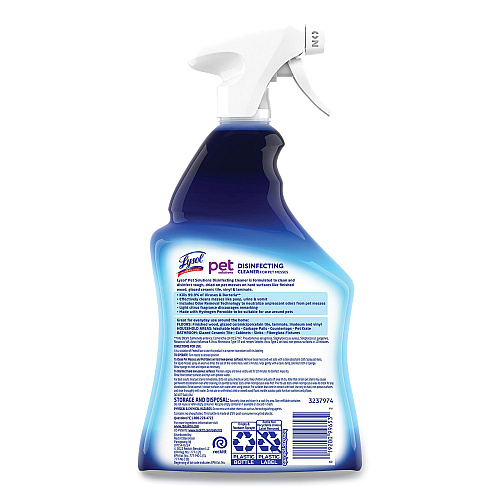 Lysol&reg; Pet Solutions Disinfecting Cleaner, Citrus Blossom, 32 oz Trigger Bottle, 9/Carton (99653CT)