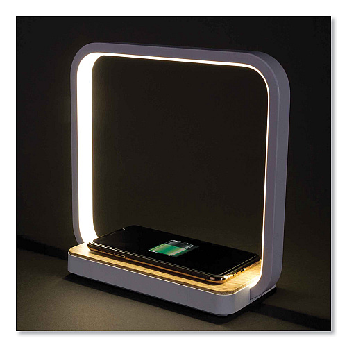 OttLite Wireless Charging Station with Night Light, USB, White (I0342QSHPR)