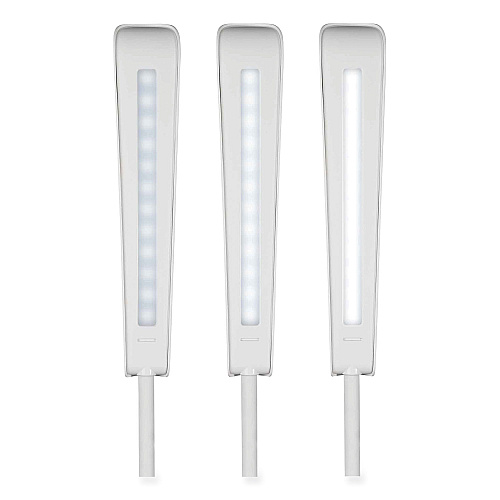 OttLite Wellness Series Power Up LED Desk Lamp, 13" to 21" High, White (CS030QISHPR)