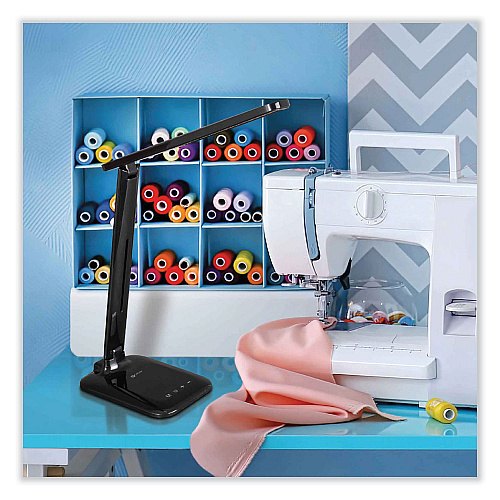OttLite Wellness Series Slimline LED Desk Lamp, 5" to 20.25" High, Black (CS336G5CSHPR)