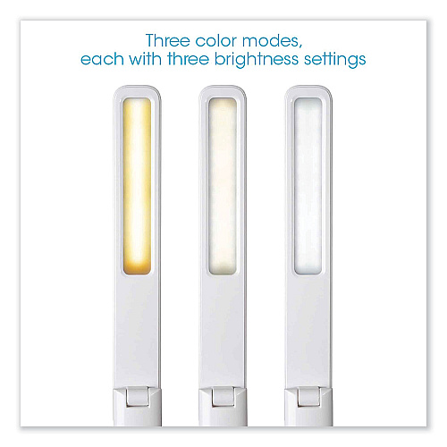 OttLite Wellness Series Slimline LED Desk Lamp, 5" to 20.25" High, White (CS33600CSHPR)