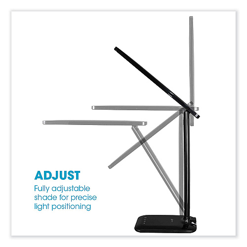 OttLite Wellness Series Slimline LED Desk Lamp, 5" to 20.25" High, Black (CS336G5CSHPR)