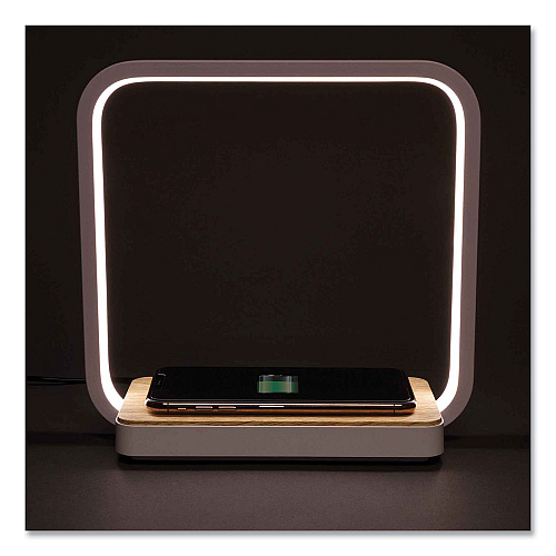 OttLite Wireless Charging Station with Night Light, USB, White (I0342QSHPR)