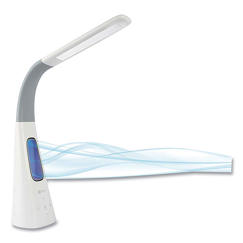 OttLite Cool Breeze Fan Lamp, 15" to 26.5" High, White (F26WG9SHPR)