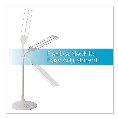OttLite Wellness Series Pivot LED Desk Lamp with Dual Shades, 13.25" to 26" High, White (CSN5900C)