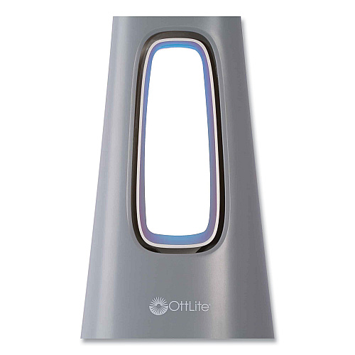 OttLite Cool Breeze Fan Lamp, 15" to 26.5" High, Gray (F261G9SHPR)