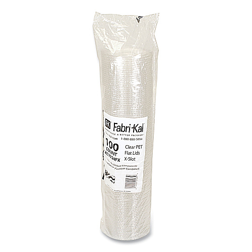 Fabri-Kal Greenware Cold Drink Lids, X-Slot, Fits 16 oz to 24 oz Cup, Clear, 1,000/Carton (LKC1624FX)