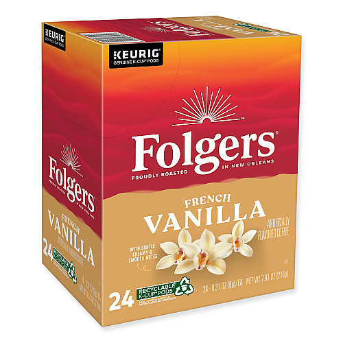 Folgers French Vanilla Coffee K-Cups, 24/Box (6661)