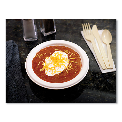 Pactiv EarthChoice PFAS Free Compostable Dinnerware, Bowl, 12 oz, Natural, 1,000/Carton (MC50012PFREE)