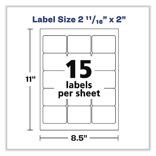 Avery Laser/Inkjet 3.5" Diskette Labels, White, 375/Pack (6490)