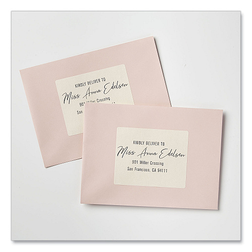 Avery Rectangle Labels, Inkjet/Laser Printers, 3 x 3.75, Pearl Ivory, 6/Sheet, 8 Sheets/Box (22823)