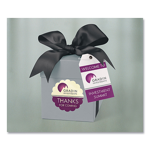 Avery Print-to-the Edge Labels w/Scalloped Edge, 2 1/2" dia, Pearl Ivory, 72/PK (22836)