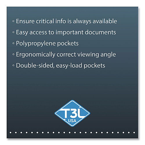 Tarifold Easy Load Desk Unit, 10 Sections, 20-Sheet Capacity, Black (EZD771)