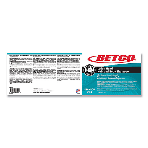 Betco Lotion Hand, Hair and Body Shampoo, Fresh Scent, 1 gal, 4/Carton (7730400)