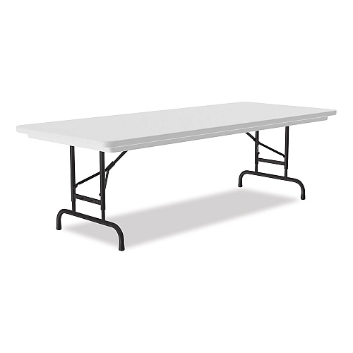 Correll Adjustable Folding Tables, Rectangular, 60" x 30" x 22" to 32", Gray Granite Top, Black Legs, 4/Pallet (RA3060234P)