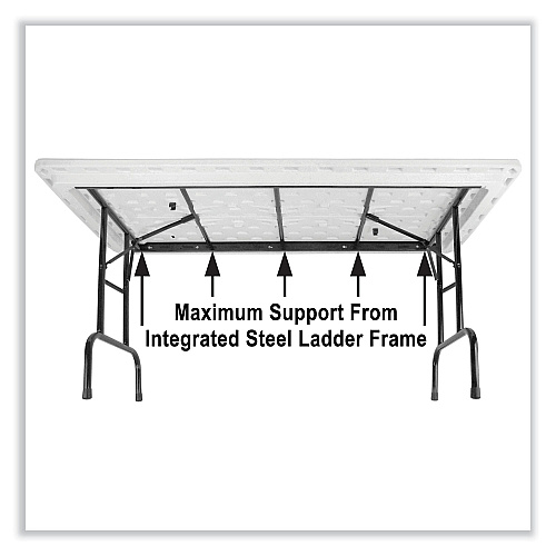 Correll Adjustable Folding Table, Rectangular, 48" x 24" x 22" to 32", Mocha Granite Top, Brown Legs, /Pallet (RA2448244P)